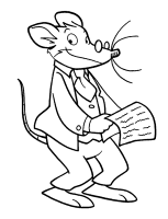 A coloring page of geronimo stilton